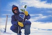 Responda alpinista,bandeiras,picador de gelo