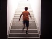 Nápověda schodiště,stoupající,běhání