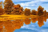 Nápověda povrch vody,příroda,podzim