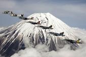 Answer formation flight,mountain peak,jets