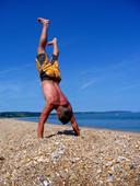Answer pebble beach,handstand,trunks