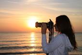 Solution photographe,mer,coucher du soleil