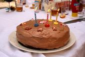 Fusk tårta,ljus,födelsedag
